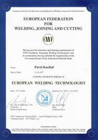 Certifikát EWT